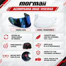 Capacete Personalizado Mormaii Fechado Preto/vermelho/azul Brilho